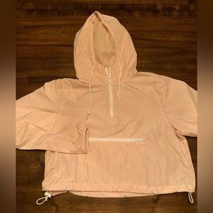 Independent Trading Company Windbreaker Jacket Half Zip Pink Women’s Small
